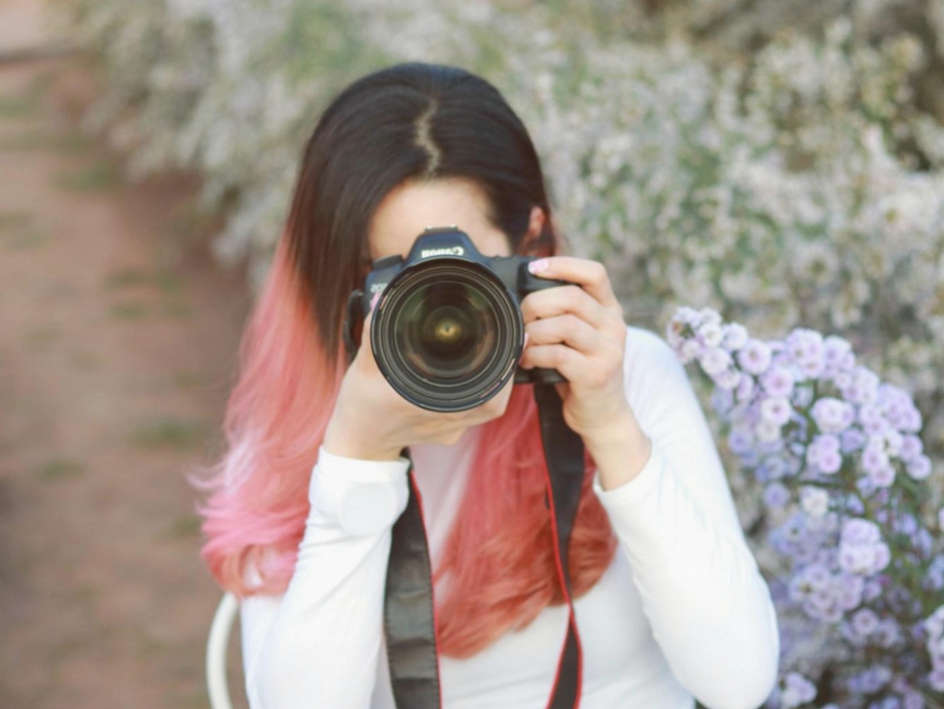 Portrait photography session in progress